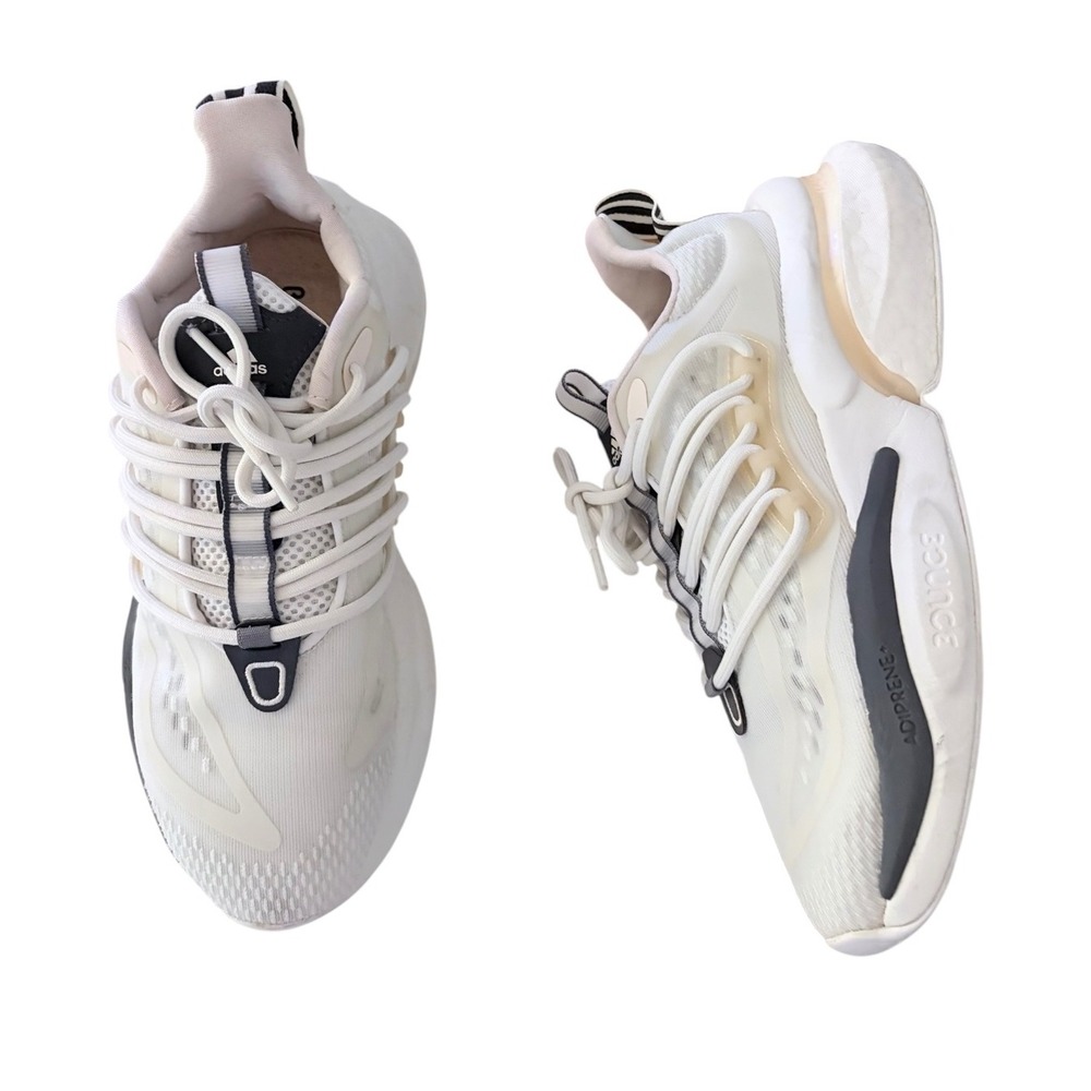 Adidas Alpha Boost  V1 Womens Size 6 Cream White Running Shoes Athletic Sneakers